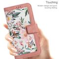 Xiaomi 17T Blomstret lommebokveske med kortspor - Rosa