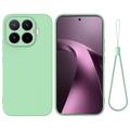 Xiaomi 17T Flytende silikon-deksel med håndstropp - Grønn