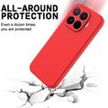 Xiaomi 17T Flytende silikon-deksel med håndstropp - Rød