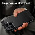 Xiaomi 17T Pro Børstet TPU-deksel - karbonfiber - svart