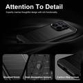 Xiaomi 17T Pro Børstet TPU-deksel - karbonfiber - svart