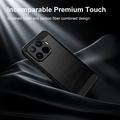 Xiaomi 17T Pro Børstet TPU-deksel - karbonfiber - svart