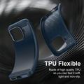 Xiaomi 17T Pro Børstet TPU-deksel - karbonfiber - blå