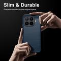 Xiaomi 17T Pro Børstet TPU-deksel - karbonfiber - blå