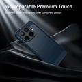Xiaomi 17T Pro Børstet TPU-deksel - karbonfiber - blå