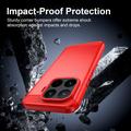 Xiaomi 17T Pro børstet TPU-deksel - karbonfiber - rød