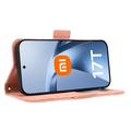 Xiaomi 17T Pro Kortholder Lommebokveske - Rosa