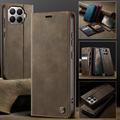Xiaomi 17T Pro Caseme 033 Lommebok-etui med kalvestruktur og RFID-blokkering - Kaffe