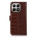 Xiaomi 17T Pro Crocodile Series Lommebok-deksel i Lær med RFID - Brun