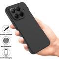 Xiaomi 17T Pro Flytende silikon-deksel med håndstropp - Svart