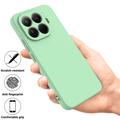 Xiaomi 17T Pro Flytende silikon-deksel med håndstropp - Grønn