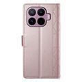 Xiaomi 17T Pro Luksuriøst Vattert Lommeboketui - rosa gull