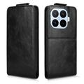 Xiaomi 17T Pro vertikalt flip-etui med stativ - svart