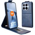 Xiaomi 17T Pro vertikalt flip-etui med stativ - mørkeblå