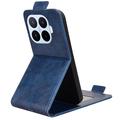 Xiaomi 17T Pro vertikalt flip-etui med stativ - mørkeblå