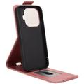 Xiaomi 17T Pro vertikalt flip-etui med stativ - Roségull