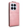 Xiaomi 17T Pro vertikalt flip-etui med stativ - Roségull