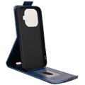 Xiaomi 17T vertikalt flip-etui med stativ - mørkeblå