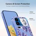 Xiaomi 18 Pro Max TPU-deksel med blomstermønster - Blåregn