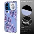 Xiaomi 18 Pro Max TPU-deksel med blomstermønster - Blåregn