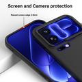 Xiaomi 18 Pro Max Flytende silikon-deksel med håndstropp - Svart