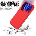 Xiaomi 18 Pro Max Flytende silikon-deksel med håndstropp - Rød