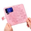 Xiaomi 18 Pro Max Mandala Lommebok-deksel med håndleddsstropp - rosa