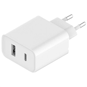 Xiaomi 33W USB-C/USB-A vegglader - hvit