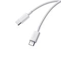 Xiaomi 3A Flettet USB-C / USB-C-kabel - 1m, 60W - Hvit