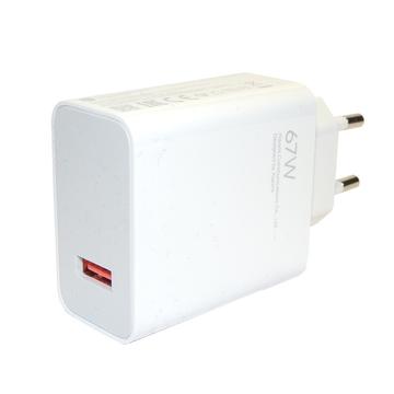 Xiaomi 67W USB-A Reiselader MDY-12-EH – Bulk - Hvit