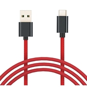 Xiaomi flettet USB-A/USB-C-kabel - 1m - svart / rød