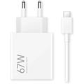 Xiaomi HyperCharge Combo 67W lader med USB-C-kabel - hvit