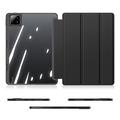 Xiaomi Pad 6S Pro 12.4 Dux Ducis Toby Tri-Fold Smart Folio-etui - Svart