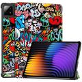 Xiaomi Pad 7/7 Pro/Pad 8/Poco Pad X1 Tri-Fold Series Smart Folio-deksel - Graffiti