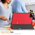 Xiaomi Pad 7/7 Pro Tri-Fold Series Smart Folio-deksel - Rød