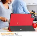 Xiaomi Pad 7 Ultra Tri-Fold Series Smart Folio-etui - rød