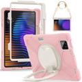 Xiaomi Pad 8/8 Pro Heavy Duty 360 Deksel med Håndrem - Rosa / Hvit
