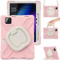 Xiaomi Pad 8/8 Pro Heavy Duty 360 Deksel med Håndrem - Rosa / Hvit