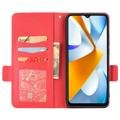 Xiaomi Poco C40 Lommebok-deksel med Magnetisk Lukning - Rød