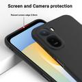 Xiaomi Poco C81 Pro Flytende silikon-deksel med håndstropp - Svart