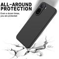 Xiaomi Poco C81 Pro Flytende silikon-deksel med håndstropp - Svart