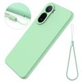 Xiaomi Poco C81 Pro Flytende silikon-deksel med håndstropp - Grønn