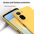 Xiaomi Poco C81 Pro Flytende silikon-deksel med håndstropp - Gul