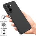 Xiaomi Poco C81x Flytende silikon-deksel med håndstropp - Svart