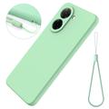 Xiaomi Poco C81x Flytende silikon-deksel med håndstropp - Grønn