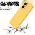 Xiaomi Poco C81x Flytende silikon-deksel med håndstropp - Gul
