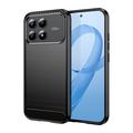 Xiaomi Poco F9 Pro Børstet TPU-deksel - karbonfiber