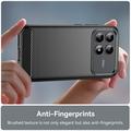 Xiaomi Poco F9 Pro Børstet TPU-deksel - karbonfiber - svart