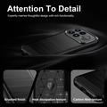 Xiaomi Poco F9 Ultra Børstet TPU-deksel - karbonfiber - svart