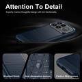 Xiaomi Poco F9 Ultra Børstet TPU-deksel - karbonfiber - blå